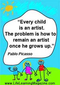 Every child is an artist by Pablo Picasso