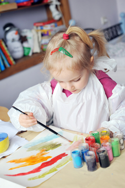 unschooled girl painting