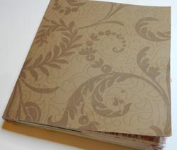 recycled paper journal glued cover