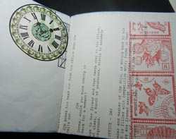 recycled paper notebook inside