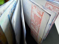 handmade recycled paper notebook insides