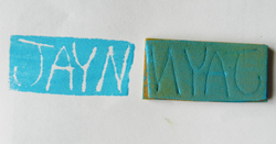 handmade foam stamp