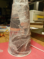 cover with paper mache