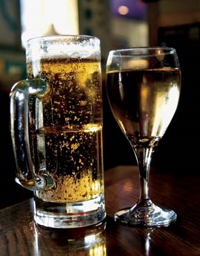 Mug of Beer, Glass of Wine